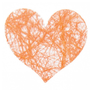 Pitsi Sydänkonfetti Oranssi