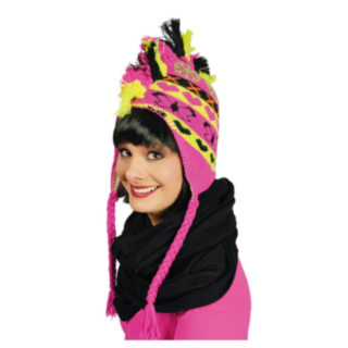 Punkkari Irokeesipipo Pinkki/Keltainen