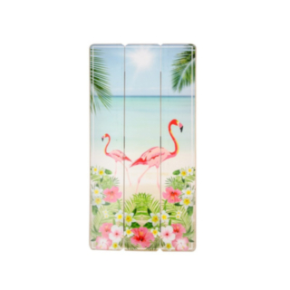 Vaaleanpunainen Flamingo Puuseinäkoriste