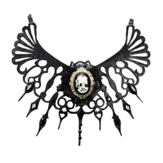 Goottityylinen Choker Kaulakoru Musta