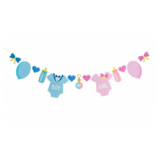 Gender Reveal Koristeköynnös Vaaleansininen/Vaaleanpunainen