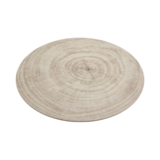 Pyöreä Puujäljitelmä Pöytätabletti Beige