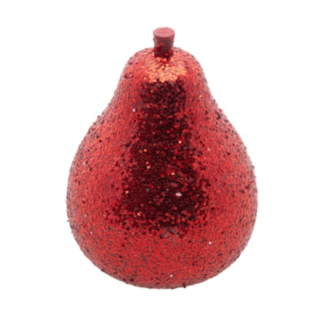 Glitter Päärynä Joulukoriste Punainen