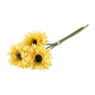 Tekokukkakimppu Gerbera Keltainen