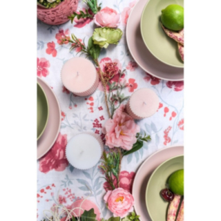 Floral Ruusuköynnös Vaaleanpunainen