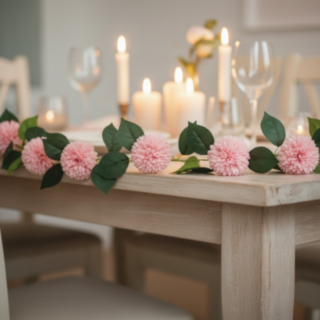 Tekokukkanauha Dahlia Vaaleanpunainen