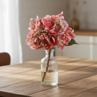 Tekokukan Oksa Hortensia Silmuilla Vaaleanpunainen