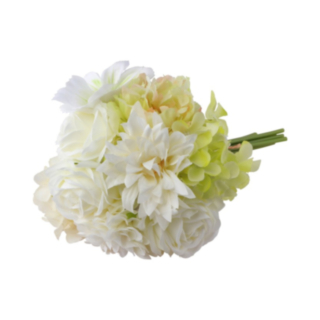 Tekokukkakimppu Dahlia Valkoinen