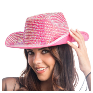 Kimalle Cowboyhattu Vaaleanpunainen