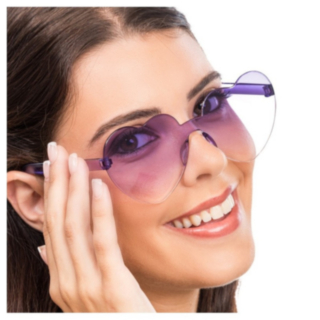 Sydän Aurinkolasit Violetti