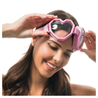 Sydän Bilelasit Goggles Vaaleanpunainen