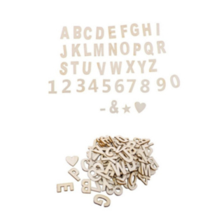 Itsekiinnittyvät Puukirjaimet & Numerot