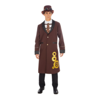 Steampunk Miesten Puku Ruskea