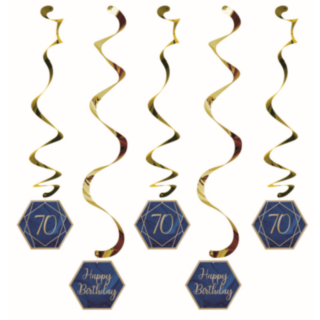 70-vuotisjuhlien Kierrekoristeet Navy Gold Geode