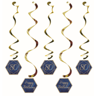 80-vuotisjuhlien Kierrekoristeet Navy Gold Geode
