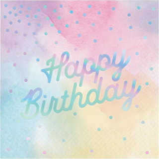Happy Birthday - Lautasliinat, helmiäishohtoiset