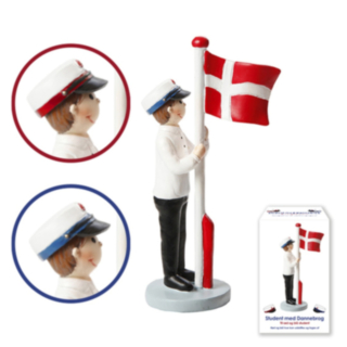 Opiskelija Tanskan Lipun Kanssa Poika Sininen/Punainen