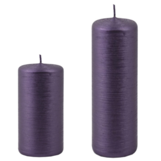 Harjatut violetit kynttilät
