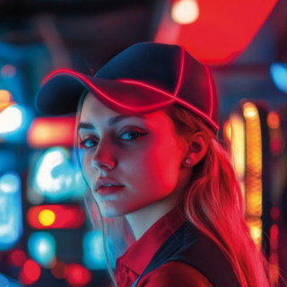 Neon LED Lippis Pinkki