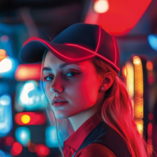 Neon LED Lippis Pinkki