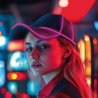 Neon LED Lippis Violetti