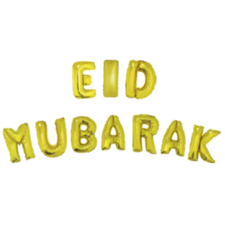 Kultaiset Eid Mubarak -folioilmapallot