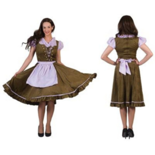 Dirndl Paula Oliivi/Violetti