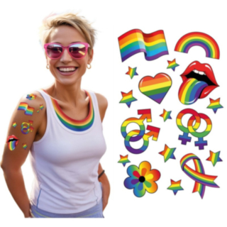 Pride Sateenkaari Tekotatuoinnit