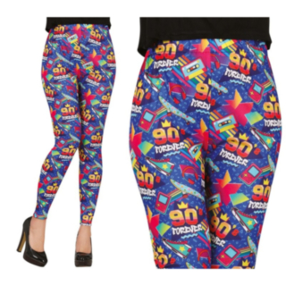90-luvun Retrolegginssit Sininen