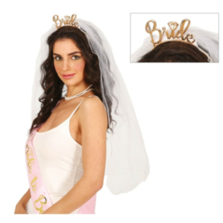 Bride Morsiuskruunu Hiuspanta Kulta