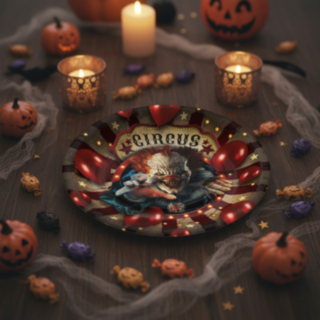 Halloween Sirkus Pahvilautaset
