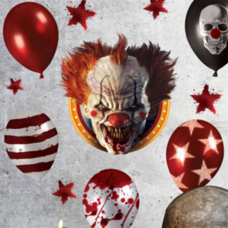 Horror Clown Seinäkoriste