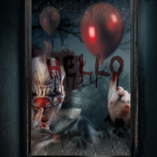 Horror Clown Ikkunatarra