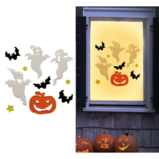 Halloween Kummitus Ikkunatarrat