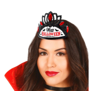 Miss Halloween Tiara Musta/Punainen