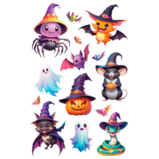 Söpöt Halloween-hahmot Tarrat