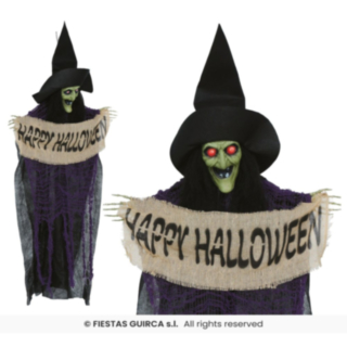 Happy Halloween -roikkuva noita
