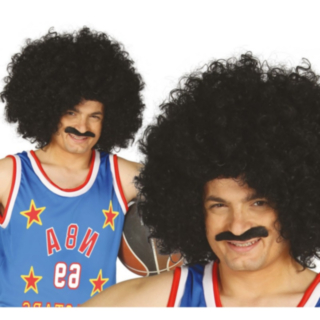Koripallo Afro Peruukki Musta