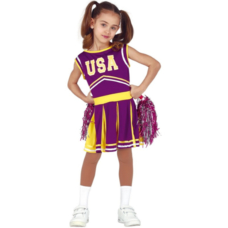 USA Cheerleader Lastenasu Violetti/Keltainen