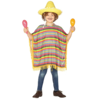 Meksikolainen Lasten Poncho Monivärinen