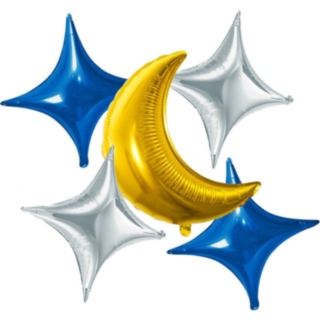 Eid Mubarak Kuu & Tähdet Foliopallot