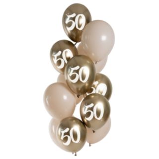50 Vuotta Lateksi-ilmapallot Kulta Latte