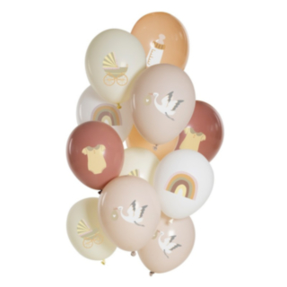 Stork Babyshower Lateksipallot Pastelli