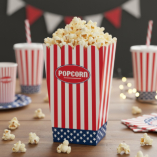 USA Popcornkupit Punainen/Valkoinen/Sininen