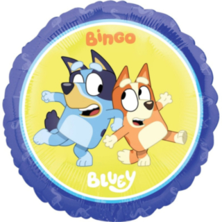 Bluey® & Bingo Pyöreä Foliopallo Keltainen/Sininen