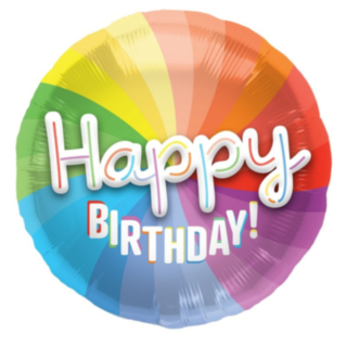 Happy Birthday Folioilmapallo Monivärinen