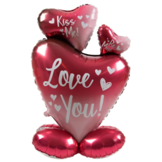 I Love You Seisova Sydän Folioilmapallo