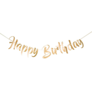 Happy Birthday Kirjainkoristenauha Kulta