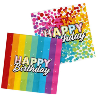 Rainbow Birthday Servetit