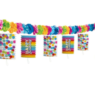 Rainbow Birthday Lyhdyt Koristenauha